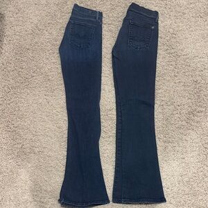 7 For All Mankind Dark Blue Flare Jeans